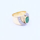 Anillo oro 18k con brillantes y esmeralda. Anillo oro 18k con brillantes y esmeralda.