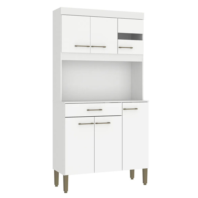 Kit cocina compacta - 6 puertas 1 cajón BLANCO