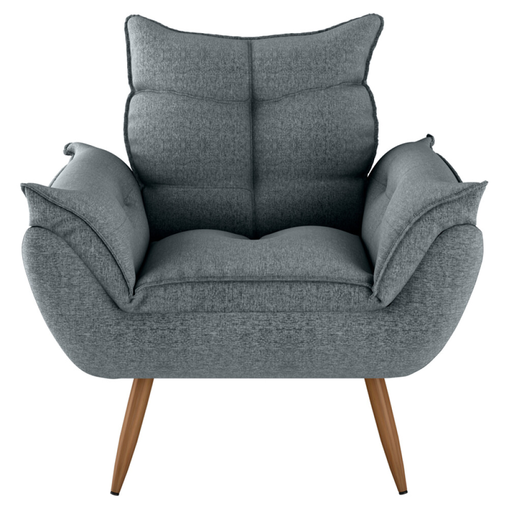 Sillón 1 cuerpo Poltrona Turin Gris
