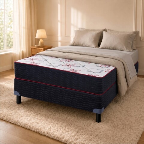 Conjunto Sommier TERMINUS Espuma Reversible - 2 Plazas 140 x 190 x 18 - Hasta 120kg Conjunto Sommier TERMINUS Espuma Reversible - 2 Plazas 140 x 190 x 18 - Hasta 120kg