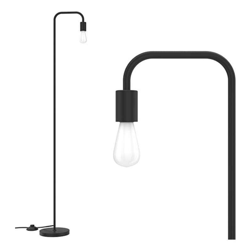 Lámpara De Pie Moderna Nordica Metal Retro 1.5 Metros Negro
