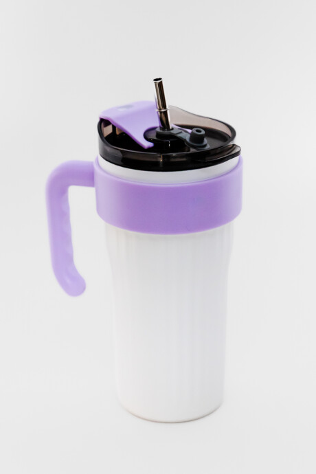 Vaso Con Tapa + Sorbito Patricio Estampado 3