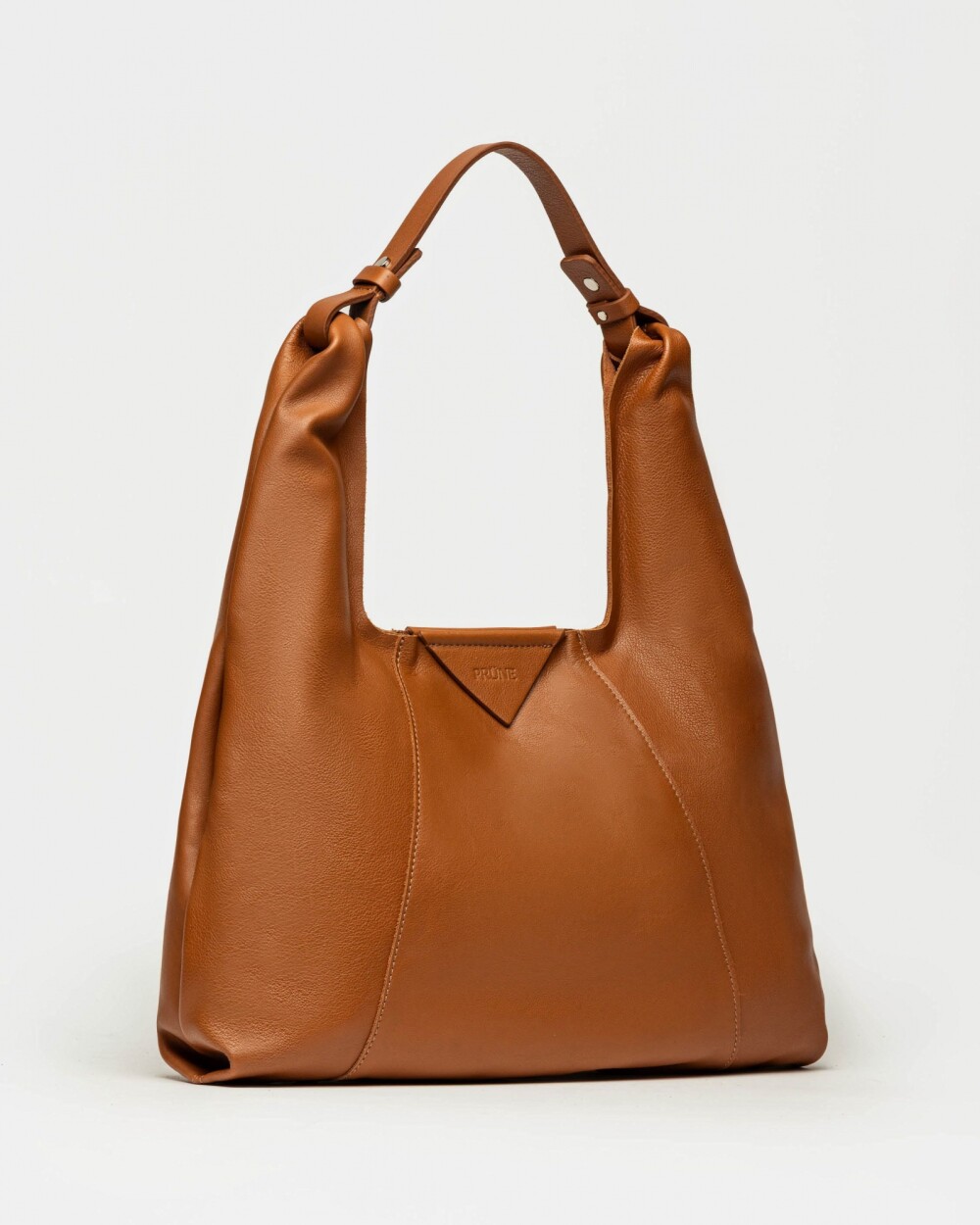 Cartera al hombro The Shopping en cuero graneado Marron