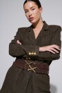 Cintos negro tachas Marron