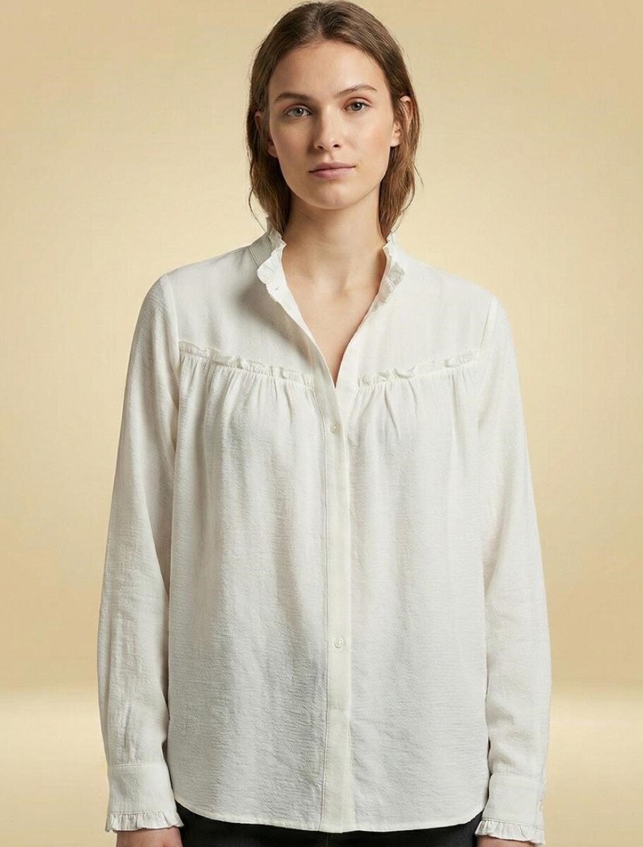 Camisa Casual. - Blanco 