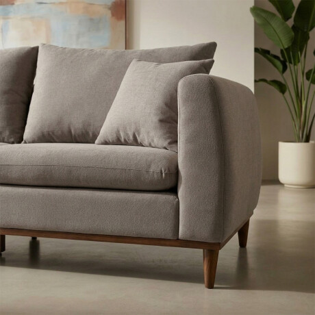 Sofá Vicenzo - Microfibra - 3 cuerpos FX4-11 (Tostado)