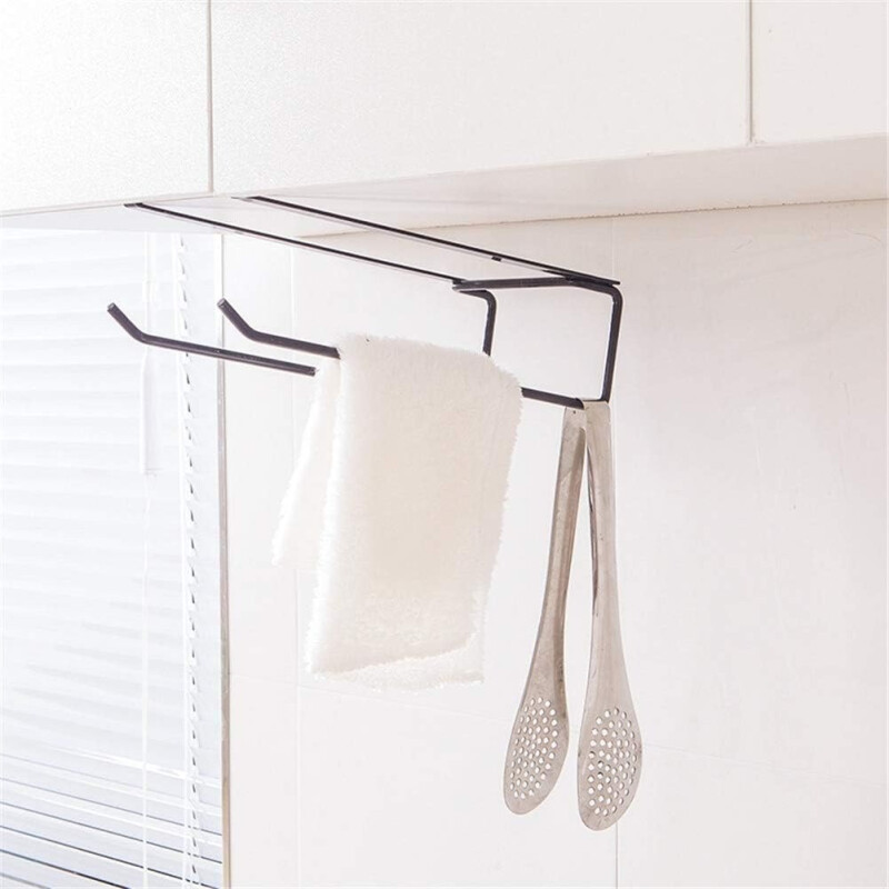 Porta Rollo Papel Toalla De Cocina Soporte Doble Blanco