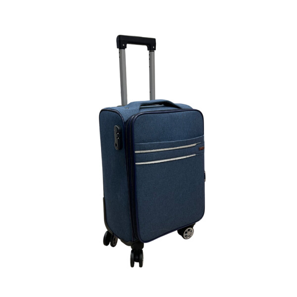 Juego Set Valijasx3 Azul con ribete blanco