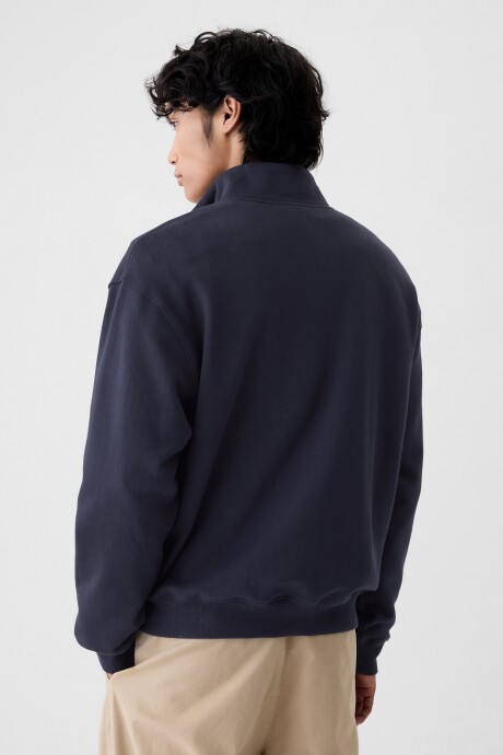 Buzo Deportivo Medio Cierre Logo Gap Hombre Navy Uniform