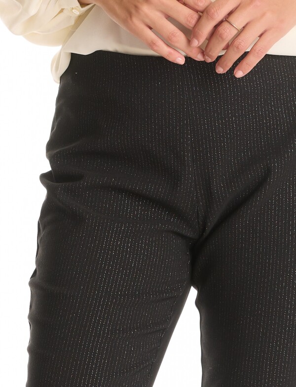 Pantalon Det Lurex NEGRO