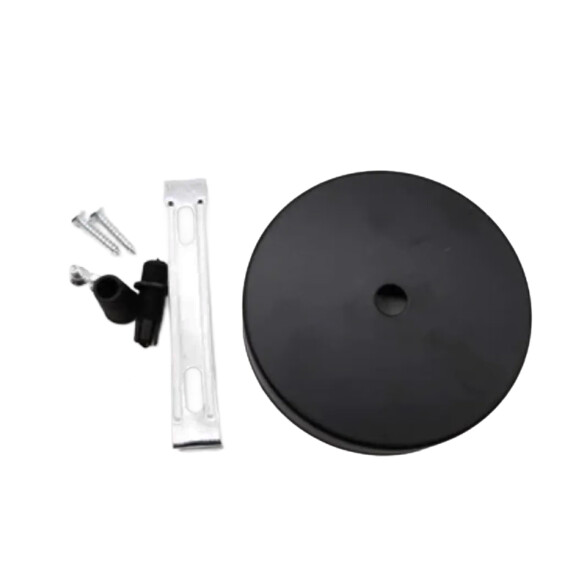 Floron metalico plano negro Ø120mm IX9588