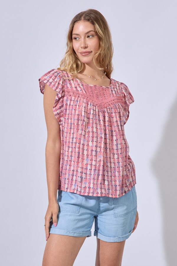 Blusa Puntilla ROJO/MULTI