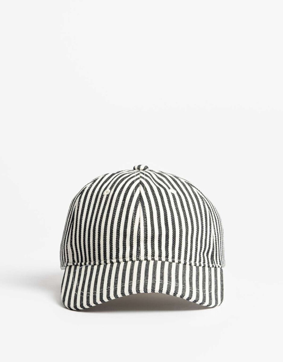 Gorra Canvas Rayada - Combinacion Bicolor 