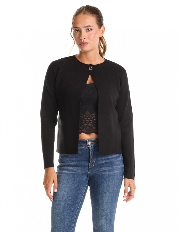 Cardigan Boton NEGRO