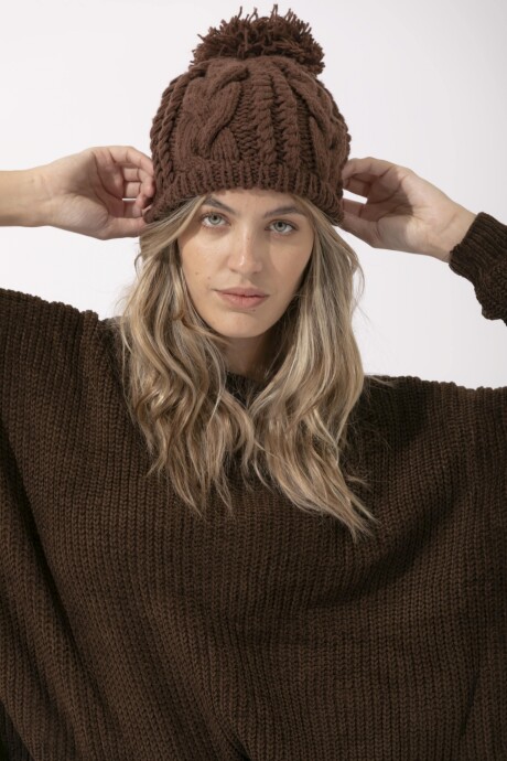 Gorro de lana -Marrón