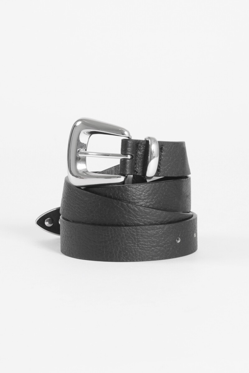 Cinturón básico metallic negro