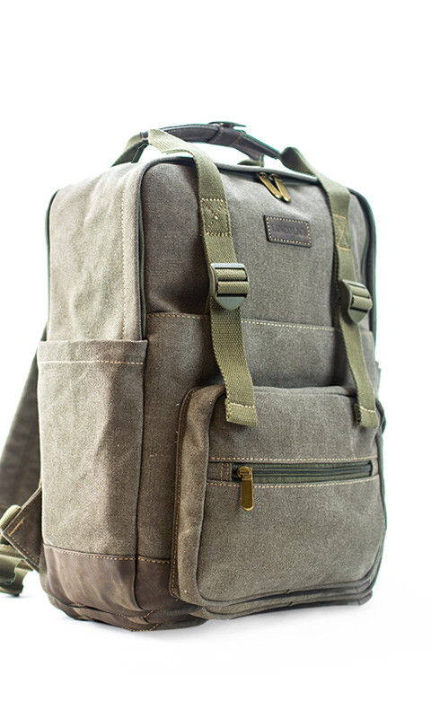 MATERA MOCHILA LANIN CANVAS OLIVA