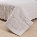 Edredon Col. Naturale Lienzo Alma con Alforzas Blanco 250 x 240 cm