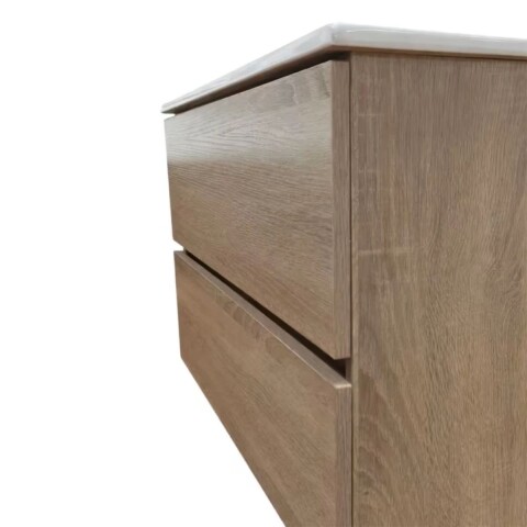 Mueble de baño suspendido Oak Dmc y espejo botiquín 75 cm Vip Oak DMC Mueble De Baño Suspendido Oak Dmc Y Espejo Botiquín 75 Cm Vip Oak Dmc