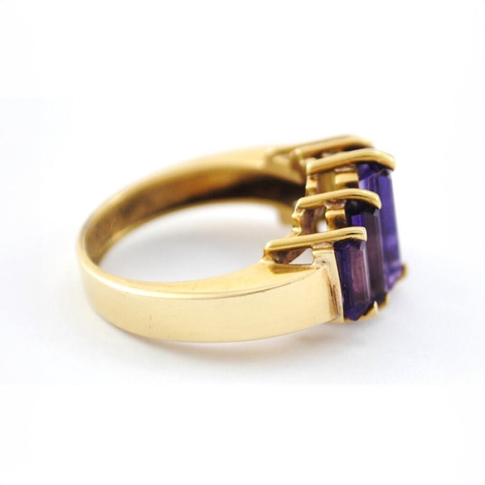 Anillo Oro 18K Y Amatistas Anillo Oro 18K Y Amatistas