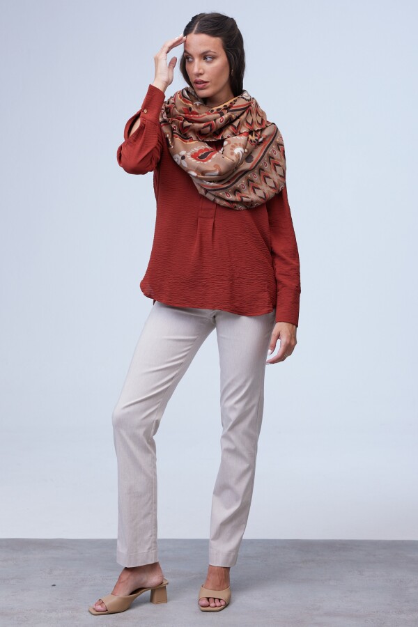 Pashmina Arabescos TOSTADO/MULTI