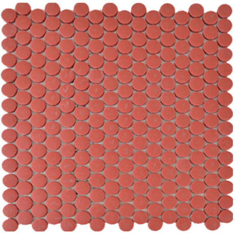 MOSAICO RECTANGULAR ROJO MATE 32 X 29 CM DIAMETRO 2 CM 000