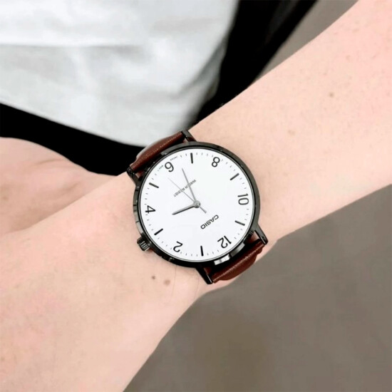 Reloj CASIO MTPVT03BL-7BDF en Cuero Marrón Esfera 46mm 0