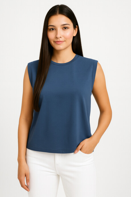 Remera Mariasol Azul Grisaceo