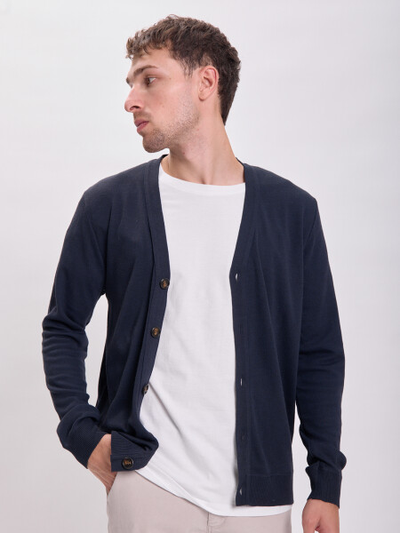 Cardigan punto Azul Marino