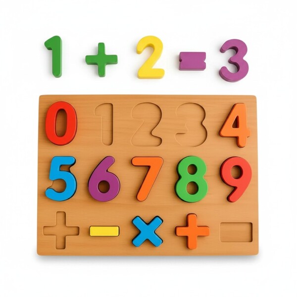 Puzzle numeros y signos madera P&F Puzzle numeros y signos madera P&F