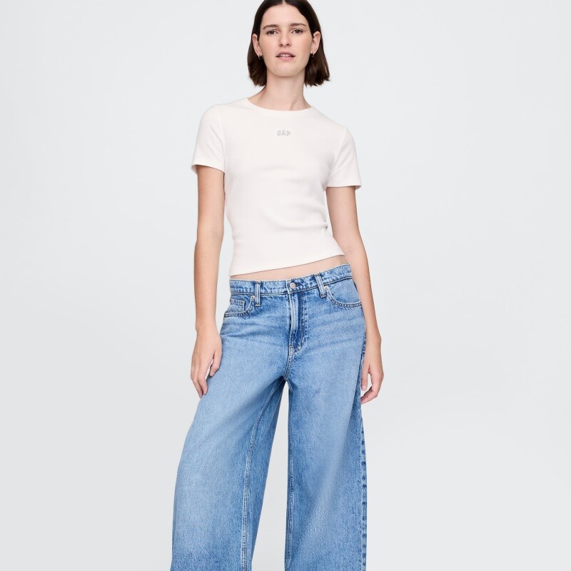 FRCH SS MOD RIB ABBRV TEE NEW OFF WHITE