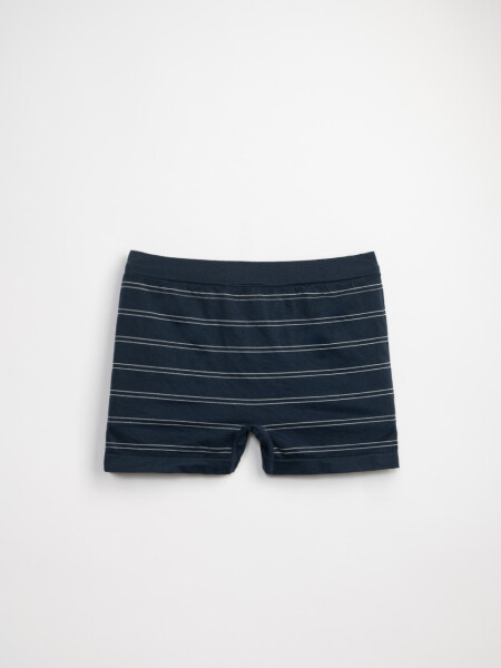 Boxer de microfibra a rayas Azul Marino