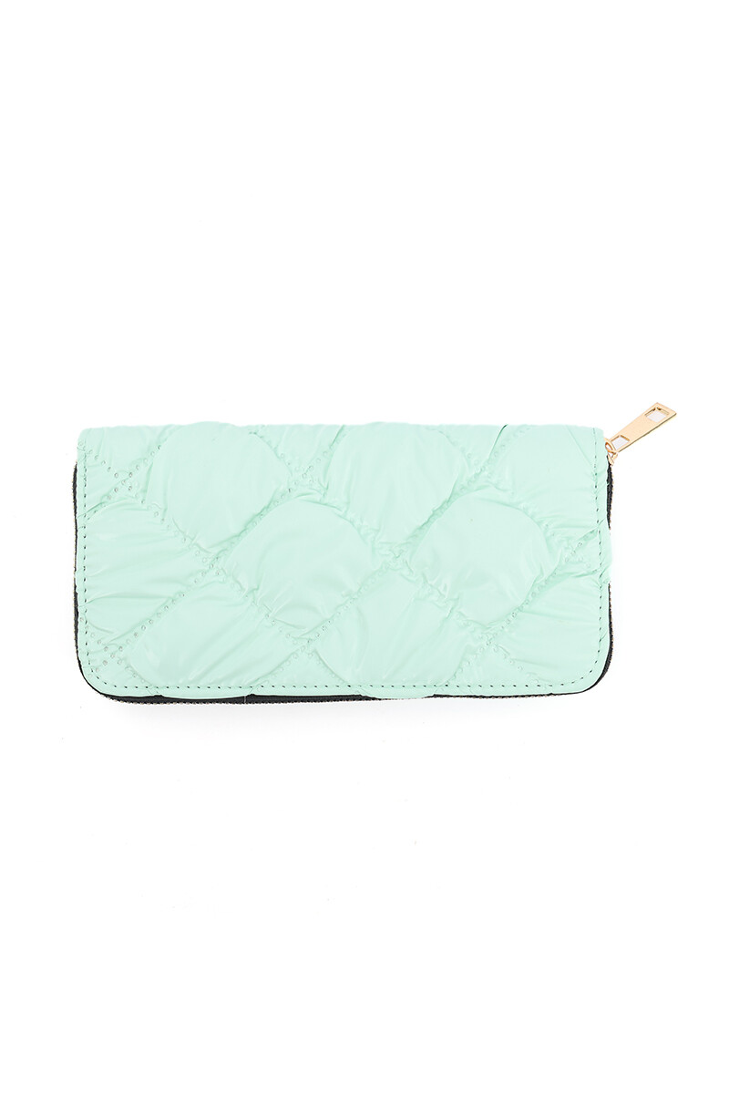 Billetera Puffer Celeste