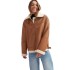 JACKET SHERPA PU BERSHKA BROWN