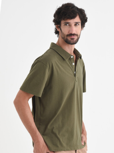 Camiseta manga corta polo Verde