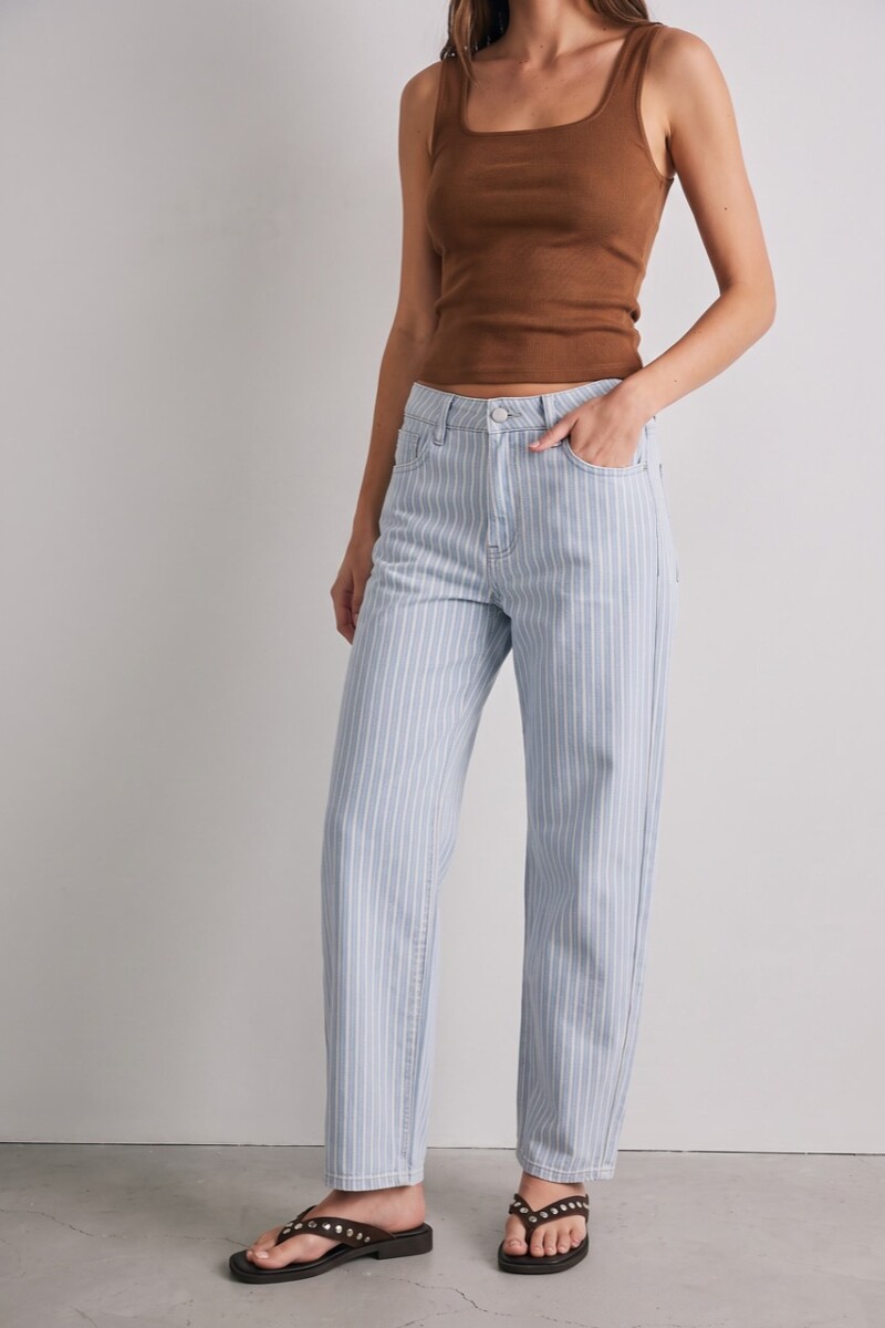 Jean Barrel Baggy Celeste