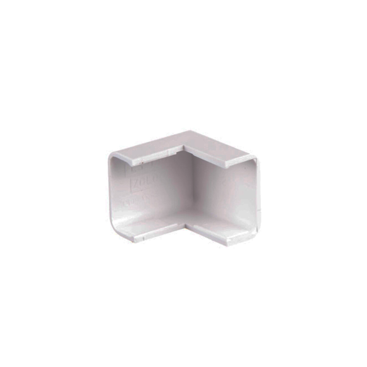 Codo externo blanco para ducto 14x7mm - ZO0213 