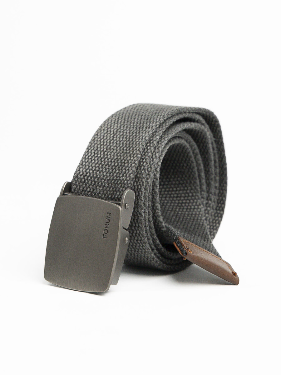 Cinto de Lona Canvas Hebilla Automática 120 cm - Gris Melange 