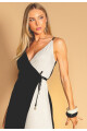 VESTIDO BICOLOR DE LINO UNICO