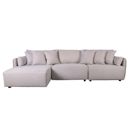 SOFÁ C/CHAISE MÁS DE 4 CUERPOS TELA NATURAL-BEIGE AMALFI BEIGE