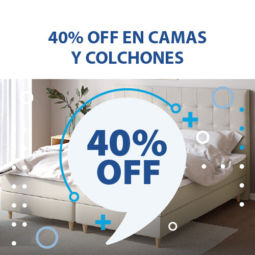 Camas y colchones 30% OFF