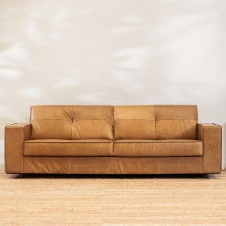 Sillón Cuero Avan 3 Cuerpos Amendoa U