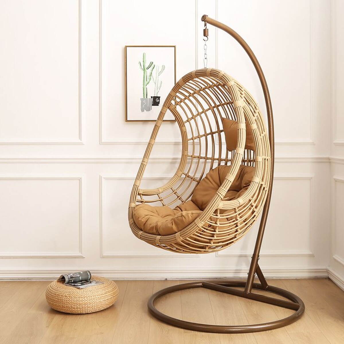 Sillón Colgante Bali Marrón Altura 196cm x Ancho 105cm x Largo 105cm 