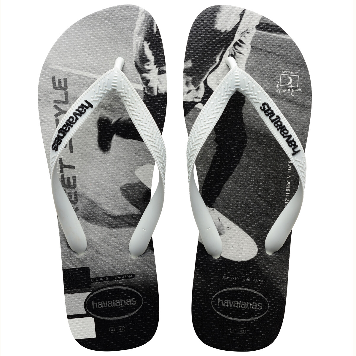 Sandalias de Hombre Havaianas Hype - Blanco - Negro 