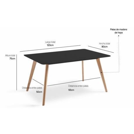 Juego de Comedor c/ Mesa Rectangular + 6 Sillas Diseño Eames Gris