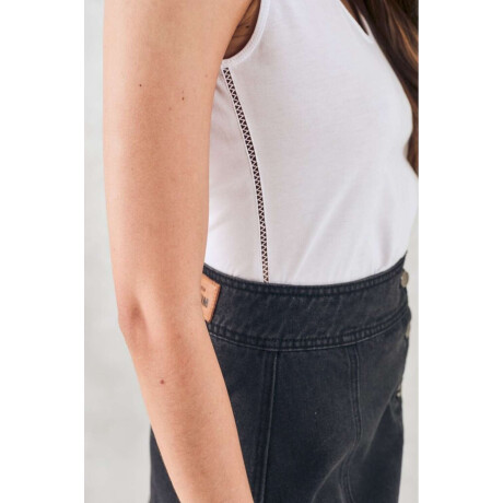 Musculosa Algodon Peinado Blanco