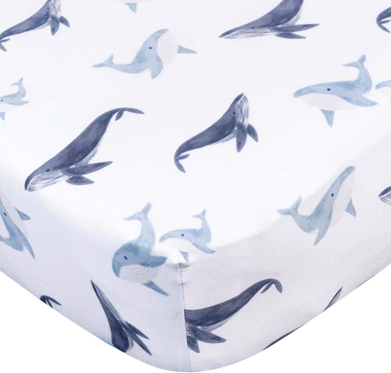 Sabana bajera ajustable para cunas - Whales 