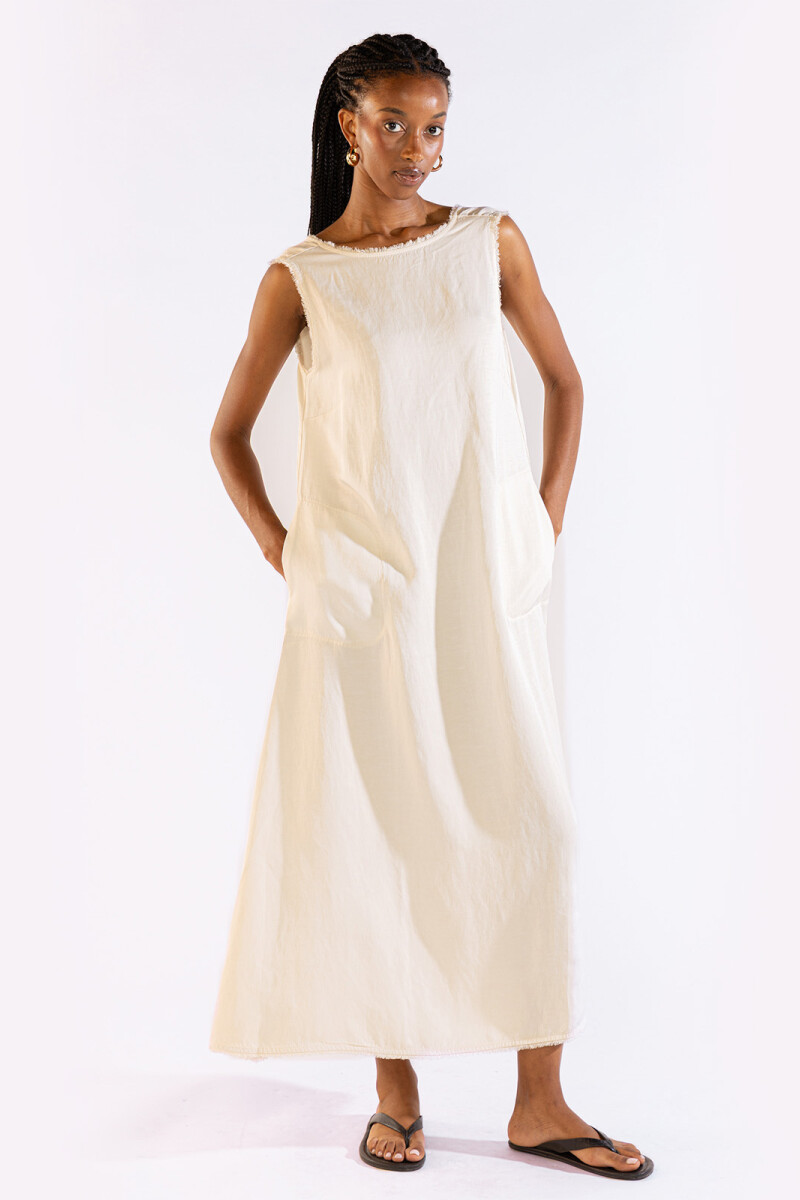LARA LONG DRESS Cream