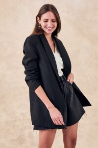 Blazer Lino Negro