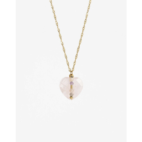 Cadena Acero Healing Rituals Cuarzo Rosa Rosa Claro